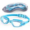 Aegend Swim Goggles, Flexible, Detachable Swimming Goggles No Leaking Full Protection Adult Men Women Youth, Sky Blue