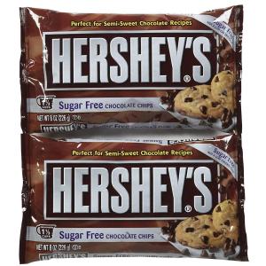 HERSHEY'S Sugar Free Semi-Sweet Baking Chips - 8 oz - 2 pk, BB Date: 12/31/2026