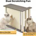 Veehoo Couch Protector from Cat Claws, Couch End Table with Cat Scratch Panel and Scratching Posts, Pet Corner Sofa Side Table Scratcher, Gray, Left