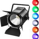 Stage Lights with Barn Doors, 200W LED Par Can Lights, 6 in 1 COB Spotlights RGBWA+UV DMX512 Sound Activated Uplights for Parties Events Wedding Theater Church Concert Dance (1Pc)