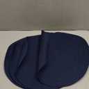 SHACOS Round Placemats Set of 4 Washable 15 inch Round Table Mats Cotton Polyester Woven Braided Place Mats for Dining Table, Navy