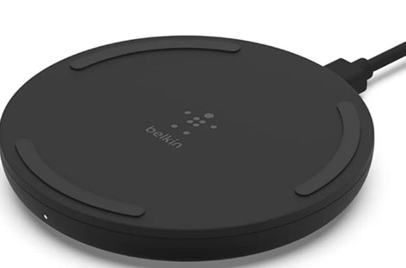 Belkin Quick Charge Wireless Charging Pad - 10W Qi-Certified Charger Pad for iPhone, Samsung Galaxy, Apple Airpods Pro & More - Charge While Listening to Music, Streaming Videos, & Video Calls - Black