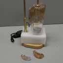 Candle Warmer Lamp with Timer: Modern Style Adjustable Height Candle Warmer Lamp Home Decor Safe Flame Free for Wax Blocks and Jar Candles (Amber)