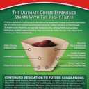 Melitta #4 Cone Coffee Filters, Unbleached Natural Brown, 100 Total Filters Count 