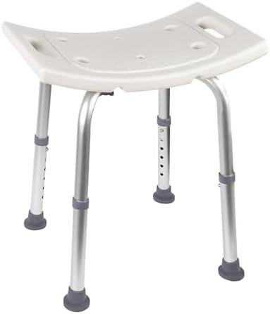Ez2care Classic Shower Chair for Inside Shower, Certified 300 lbs,Non-slip Shower Seat with Suction Feet, Adjustable Stool for Inside Tub, Medical Shower Bench for Seniors, Elderly and Disabled, White