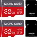 2 Pack 32GB Micro SD Card Class10 Memory Card U3 TF Card with Adapter for Smartphones, Tablets, and Cameras