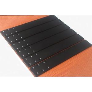 8 Pack L18 x W 2.5" 6mm Thick Hidden Countertop Support Brackets, Straight Steel Countertop Support Brackets Solid Floating Shelf Bracket for Countertops Frosted Black