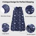 Unnivoll Baby Sleep Sack 12-18 Months 3 Pack 100% Cotton Lightweight 0.5 TOG Wearable Blanket Baby Sleep Bag with 2-Way Zipper for Infant Toddler Blue