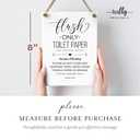 Reilly Originals 6x8 Inch Sensitive Plumbing Flush Only Toilet Paper, Not Hopes & Dreams Designer Bathroom Sign ~ Ready to Hang ~ Premium Finish, Durable (1)