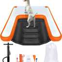 VOFiTNY Dog Docks Water Ramp Inflatable Pup Pool Step Protable Floating Plank No-Slip Puppy Boat Ladder Raft for Lake (4ft x 3.3ft x 4in, Orange)