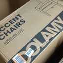 Accent Chairs for Living Room, Mid-Century Reading Chair with Wood Legs, Upholstered Comfy Living Room Chair for Bedroom, Apartment, Waiting Room, Black (Set of 1)