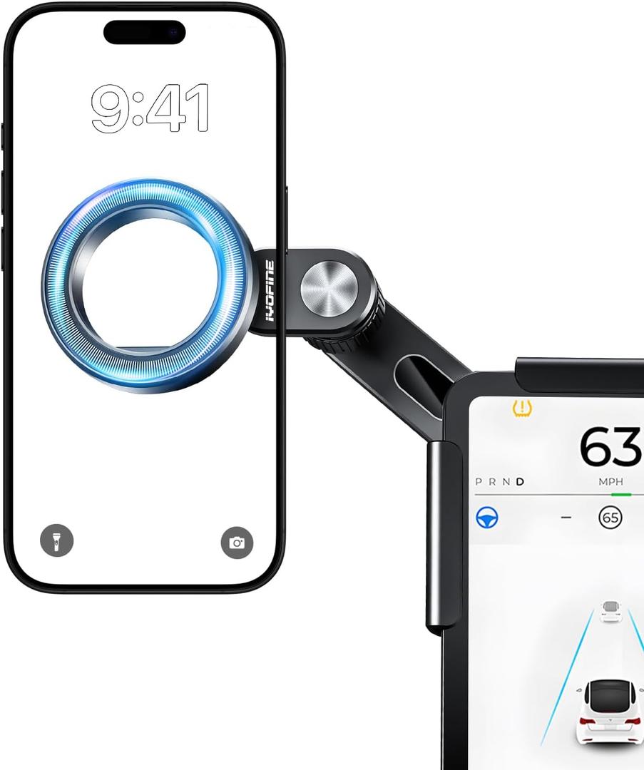 Tesla Phone Mount for tesla model y accessories 2025, No Glue Required, for MagSafe Magnetic Car Dash Phone Holder for Tesla Model 3/Y/S/X/Cybertruck Accessories (for Model 3/Y/S/X/Cybertruck)