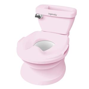 Ingenuity My Size Potty Pro in Pink, Infant Potty Training Toilet, Lifelike Flushing Sound, for Ages 18 Months, Up to 50 Pounds