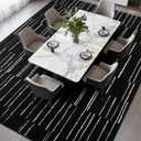 YIHOUSE 5x7 Abstract Striped Area Rug, Modern Washable Stain Resistant Rugs Non Slip, Soft Indoor Floor Carpet for Living Room, Bedroom,Dining Room, Black and White