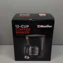 Mueller 12-Cup Drip Coffee Maker - Borosilicate Carafe, Auto-Off, Reusable Filter, Anti-Drip, Keep-Warm Function, Clear Water Level Window Coffee Machine, Kitchen Essentials & Accessories