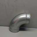 6" Inch 90 Degree Galvanized Steel Duct Elbow - Pressed Industrial Connector Bend - Ventilation Pipe Fitting - Dryer, Exhaust, Extractor Hood Air Inlet, Outlet Pipe Joint