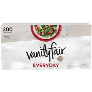 Pack of 2, Vanity Fair Everyday Paper Napkins, 200 Count, Disposable Napkins Made Soft And Smooth For Everyday Meals