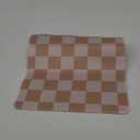 Checkered Large Gaming Mouse Pad for Girl with Anti-Slip Base, Checkerboard Extended XL Mousepad, Desk Mat with Stitched Edges for Desk, 31.5 x 11.8 in, Brown