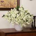 Zeyune 3 Pcs Spring Green Faux Berry Stem Realistic Sedum Stem Spray Artificial Flowers Picks Branches Fake for Wedding Holiday Seasonal Farmhouse Mantel Harvest DIY Home Decorations