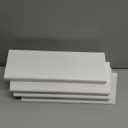 4 Pack Adhesive Acrylic Floating Shelves, 11.8 Inch No Drill Wall Mount Shelves, Bathroom Shower Organizer for Kitchen, Bedroom Office Bathroom Storage White