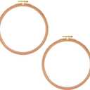 2 Pcs 6 Inch Large Wood Embroidery Hoops Embroidery Floss Hoop Cross Stitch Rings Sewing Hoops Embroidery Ring Frame Wall Hanging Embroidery Hoop