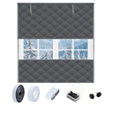 Visible Thermal Window Insulation Kit for Winter, Winterizing Insulated Window Cover Waterproof Oxford Cloth Cotton Layer Reusable Insulated Curtain Blanket Cold Protector for Home Attic RV Keep Warm