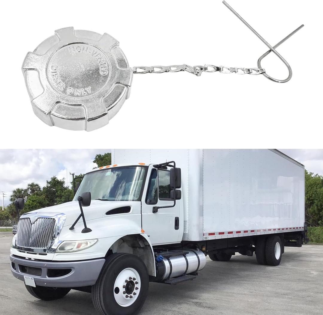 Diesel Fuel Cap 2 1/4" for International Ford GMC Trucks, Non-Locking, Aluminum, Female fitting, Non-Vented