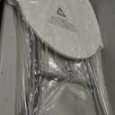 BTEXPERT White 24" Round Plastic Folding Table Commercial Portable for Picnic Party Camping Banquet Card Dining Wedding Event Home Kitchen Indoor Outdoor.