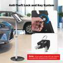 AboveTEK Anti Theft iPad Floor Stand, Robust Security Kiosk POS Tablet Stand, Height Adjustable Tablet Floor Stand w/Lock and Key Mechanism for 10.9-11" iPad & Galaxy Tab, Ideal for Retail Business