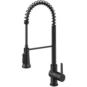 KRAUS Britt 2-in-1 Commercial Style Pull-Down Single Handle Water Filter Kitchen Faucet for Reverse Osmosis or Water Filtration System in Matte Black, KFF-1691MB