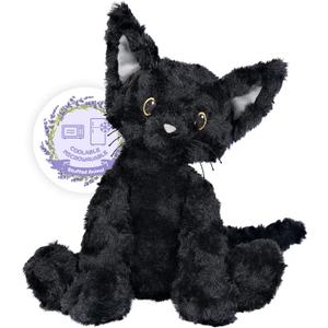 SuzziPals Coolable & Heatable Cat Stuffed Animals, Microwavable Heating Pad for Period Discomfort, Lavender Scent Cat Plush, Black Cat Plush Gift for Kids & Aldults