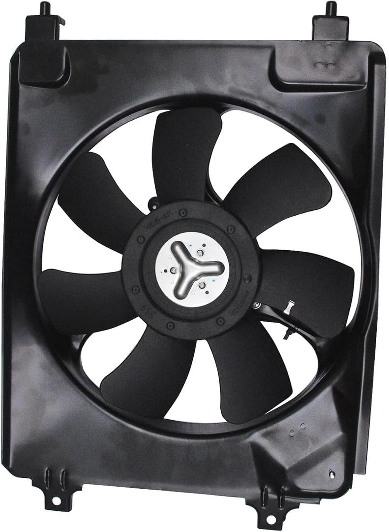 Radiator Cooling Fan Assembly 610970 38616-RNA-A01 Compatible With Honda Civic LX 2006-2024,EX 2006-2018,Si&DX 2002-2011,EX-L 2009-2015,Sport 2019-2024,GX 2006-2012,Type R 2017-2024 1.3L 1.8L 2.0L L4