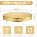Wenqik Cake Stand 20 Inch Round Metal Cupcake Dessert Wedding Cake Stand Cookies Display Holder Fruit Serving Tray for Table Wedding Birthday Anniversary Party(Gold)