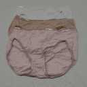 Vanity Fair Women's Illumination Hi Cut Panties, Silky Stretch & Satin Trim, 3 Pack-White/Quartz/Beige,  2XL