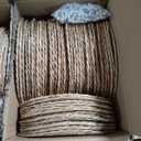 2 x 50 Pcs Cattail Round Woven Placemats Set, Cattail Placemats with Pearl Napkin Rings Boho Farmhouse Rustic Woven Chargers Natural Mat Bulk for Wedding Party, Dinner Table (12 Inch)