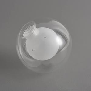 Lighting Replacement Glass Lampshade 4 Inch Milky White Glass Dome Cover Round Globe 0.8 Inch Fitter for G9 Bulb Replacement (transparent and white)