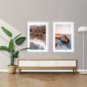 iRahmen 16x20 Picture Frame Set of 2 with Plexiglass, Distressed White Wood Poster Frame Display Pictures 11x14 with Mat or 16 x 20 Without Mat for Photo Wall Mounting
