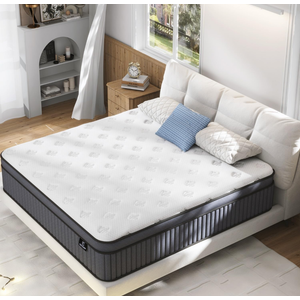 Firm King Mattress, [Enhanced] 12 Inch King Size Hybrid Mattress with Gel Memory Foam & Independent Pocket Springs, Pressure Relief, Strong Edge Support, 365Night Trial, CertiPURUS