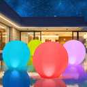 Floating Pool Lights Solar Powered,Blibly 14 inch Pool Lights that Float, Inflatable Waterproof Led Balls, Solar Floating Light for Outdoor Swimming Pond Garden Lawn Party Decor (4 Pack)