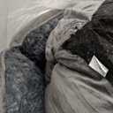 INVENHO Large Dog Bed for Large Medium Small Dogs, Rectangle Washable Orthopedic Dog Bed, Soft Calming Sleeping Puppy Bed Durable Pet Cuddler with Anti-Slip Bottom L(30"x24"x9") (Grey)