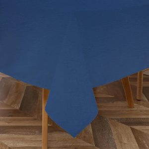 Majestic Giftware PVC Faux Leather Rectangle Tablecloths | (TCE23-54144) Royal Blue Waterproof & Spill Proof Dining Table Cover | Decorative Washable Tablecloth for Home, Kitchen, Party (54 x 144)