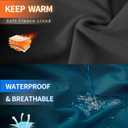 Outdoor Ventures Women's Softshell Jacket with Hood Fleece Lined Warm Lightweight Waterproof Insulated Windbreaker (Blue, XL)