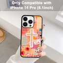 Classic Religious Sayings Christian Phone Case Fit for iPhone 14 Pro  TPU Orange Aesthetic Cross God Jesus Phone Cover Gift for Boy Girl Men Women