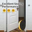 Weather Stripping Door Seal,Weather Stripping,Soundproof,Cold Insulation,High Density CR Foam Insulation Tape for Door, Front Door Frame, Windows,Sliding Door (Black, 1 in x 1/4 in x 13Ft)