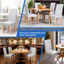 Dioxide Waterproof Chair Covers for Dining Chairs, Stretch Dining Chair Covers Set of 4, Parson Chair Slipcovers, Removable Washable Kitchen Chairs Seat Covers Protectors for Home Restaurant Banquet