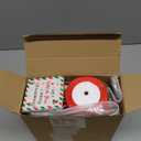 LemonRoad 24 Sets Christmas Whisks Gifts Bulk: Mini Silicone Whisks Small Rubber Spatulas Greeting Cards Ribbons Plastic Bags for Cooking Kitchen Supplies Stocking Stuffers Ideas (Red and Green)