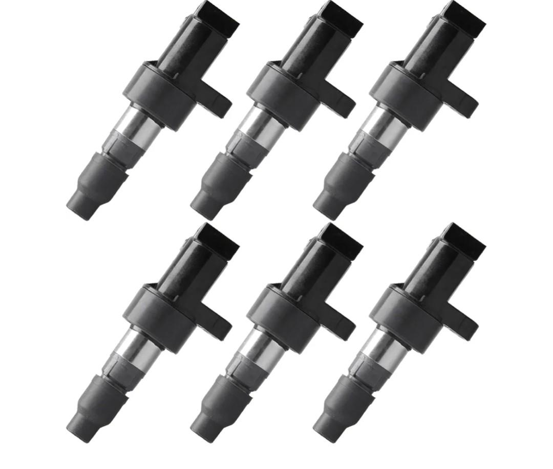 OCPTY Suitable 2003-2008 for Jaguar S-Type 3.0L/V6,2001-2008 for Jaguar X-Type 3.0L/V6 Automotive Replacement Ignition Coils 4-Pins #UF435 (Set of 6)