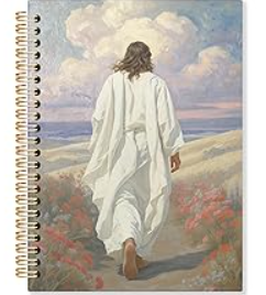 Coastal Christian Spiral Notebook, Bible Verse Journal, Religious Scripture Journals for Writing, Bible Notebooks for Note Taking, 5.5x8.3 Inch