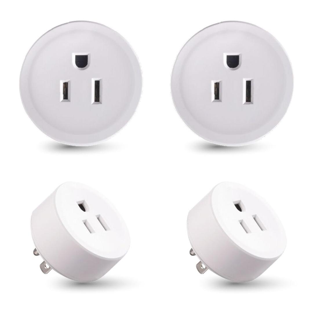 WiFi Smart Outlet - Alexa, Google Home Assistant Compatibility with Remote Control, Voice Control & Timer Function | No Hub Required | Certified White Smart Plug, 4Pcs