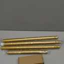 Gold Shower Curtain Rod 34-82 Inches(2.8-6.8ft) Never Rust Adjustable Shower Rod Spring Tension Non Slip No Drilling Shower Rods for Bathroom Garland Window